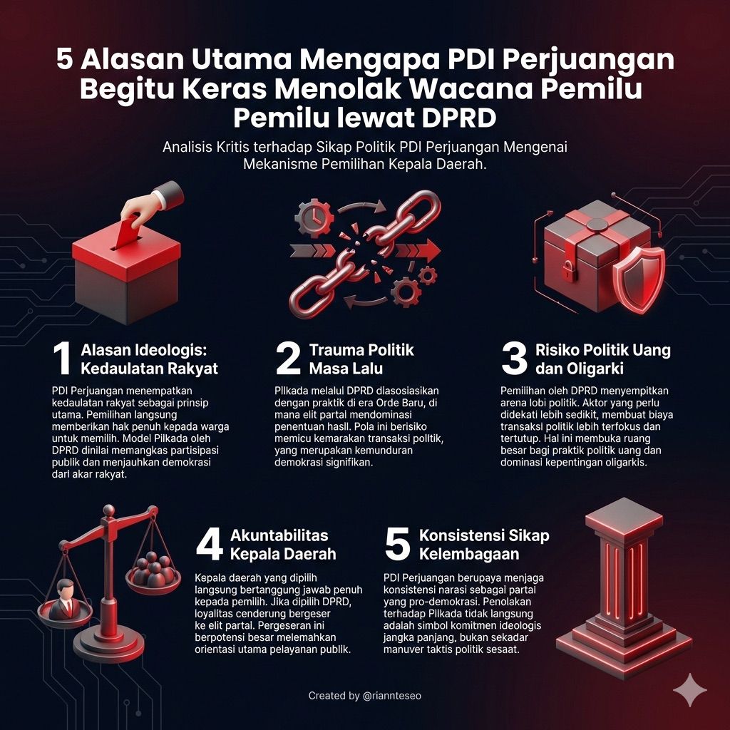 5 alasan PDI Perjuangan Menolak Pilkada melalui DPRD